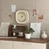 方型時鐘-奶油象牙白