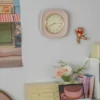 方型時鐘-玫瑰粉色